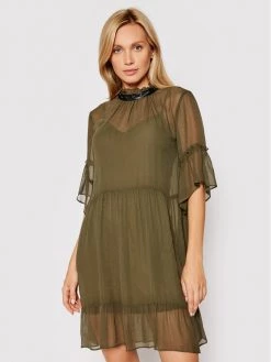 Patrizia Pepe Γυναίκες Καθημερινά Φορέματα Φόρεμα καθημερινό 8A0896/A3FA-G515 Πράσινο Regular Fit Πράσινο