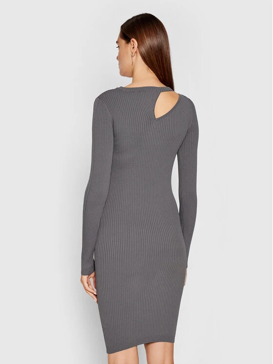 Patrizia Pepe Γυναίκες Πλεκτά Φορέματα Φόρεμα υφασμάτινο 8A0874/A9J4-S562 Γκρι Slim Fit Γκρι 5 Patrizia Pepe Γυναίκες Πλεκτά Φορέματα Φόρεμα υφασμάτινο 8A0874/A9J4-S562 Γκρι Slim Fit Γκρι - Image 3
