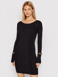 Patrizia Pepe Γυναίκες Πλεκτά Φορέματα Φόρεμα υφασμάτινο 8A0881/A9K4-K103 Μαύρο Slim Fit Μαύρο