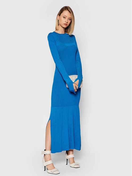 Patrizia Pepe Γυναίκες Πλεκτά Φορέματα Φόρεμα υφασμάτινο 8A0875/A9J5-C888 Μπλε Slim Fit Μπλε 4 Patrizia Pepe Γυναίκες Πλεκτά Φορέματα Φόρεμα υφασμάτινο 8A0875/A9J5-C888 Μπλε Slim Fit Μπλε - Image 2