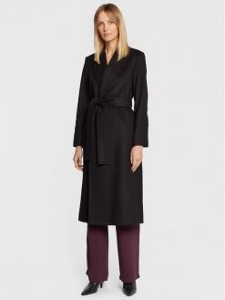 Patrizia Pepe Γυναίκες Μεταβατικά Παλτά Μάλλινο παλτό 2O0038/A171-K103 Μαύρο Regular Fit Μαύρο