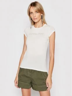 Patrizia Pepe Γυναίκες T-shirts T-Shirt 2M4063/A9A1-W146 Μπεζ Regular Fit Μπεζ