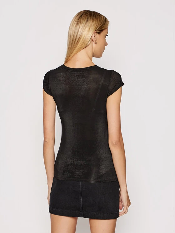 Patrizia Pepe Γυναίκες T-shirts T-Shirt 2M4063/A9A1-K103 Μαύρο Slim Fit Μαύρο 5 Patrizia Pepe Γυναίκες T-shirts T-Shirt 2M4063/A9A1-K103 Μαύρο Slim Fit Μαύρο - Image 3