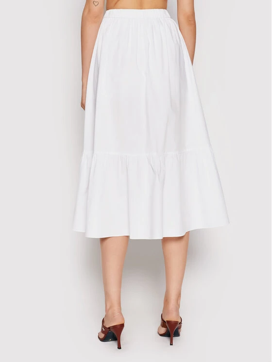 Patrizia Pepe Γυναίκες Φούστα Midi 2G0807/A9B9-W103 Λευκό Regular Fit Λευκό 5 Patrizia Pepe Γυναίκες Φούστα Midi 2G0807/A9B9-W103 Λευκό Regular Fit Λευκό - Image 3