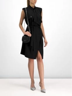 Patrizia Pepe Γυναίκες Φορέματα σε Στυλ Πουκάμισο & Σεμιζιέ Φόρεμα πουκάμισο 2J2222/A3KN-K103 Μαύρο Regular Fit Μαύρο