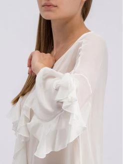 Patrizia Pepe Γυναίκες Μπλουζάκια Μπλουζάκι Camicia/Top 2C1145 A620 W146 Λευκό Regular Fit Λευκό -Patrizia Pepe Κατάστημα unnamed file 1216