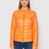 Patrizia Pepe Γυναίκες Χειμωνιάτικα Μπουφάν Μπουφάν πουπουλένιο CO0178/A503 J2T9 Πορτοκαλί Slim Fit Πορτοκαλί