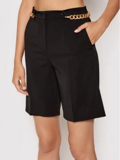 Patrizia Pepe Γυναίκες Υφασμάτινα Σορτς Σορτς υφασμάτινο 8P0356/A6F5-K103 Μαύρο Regular Fit Μαύρο