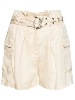 Patrizia Pepe Γυναίκες Υφασμάτινα Σορτς Σορτς υφασμάτινο 2P1313/A9B8-B718 Μπεζ Relaxed Fit Μπεζ -Patrizia Pepe Κατάστημα unnamed file 1403