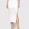Patrizia Pepe Γυναίκες Φούστα Midi 2G0855/A078-W336 Λευκό Regular Fit Λευκό