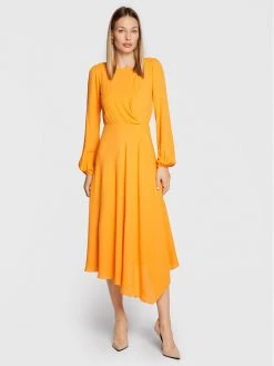 Patrizia Pepe Γυναίκες Κοκτέιλ Φορέματα Φόρεμα κοκτέιλ 2A2486/A8I1-R760 Πορτοκαλί Regular Fit Πορτοκαλί