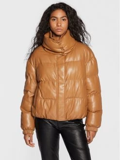 Patrizia Pepe Γυναίκες Χειμωνιάτικα Μπουφάν Μπουφάν από απομίμηση δέρματος 2O0022/E005-B746 Καφέ Regular Fit Καφέ