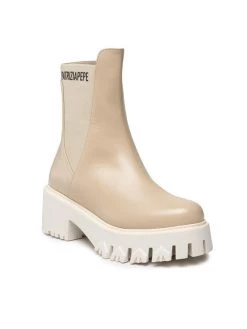 Patrizia Pepe Γυναίκες Chelsea Boots Μποτάκια με λάστιχο CY9814/L011-B732 Μπεζ Μπεζ