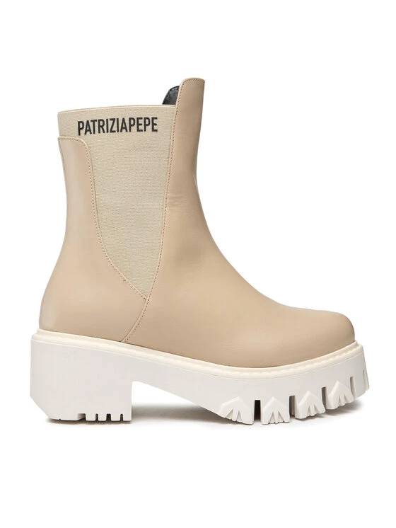 Patrizia Pepe Γυναίκες Chelsea Boots Μποτάκια με λάστιχο CY9814/L011-B732 Μπεζ Μπεζ 4 Patrizia Pepe Γυναίκες Chelsea Boots Μποτάκια με λάστιχο CY9814/L011-B732 Μπεζ Μπεζ - Image 2