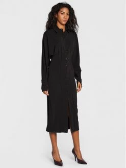 Patrizia Pepe Γυναίκες Φορέματα σε Στυλ Πουκάμισο & Σεμιζιέ Φόρεμα πουκάμισο 2A2453/A6F5-K103 Μαύρο Regular Fit Μαύρο
