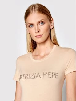 Patrizia Pepe Γυναίκες T-shirts T-Shirt CM1419/J013-B743 Μπεζ Slim Fit Μπεζ -Patrizia Pepe Κατάστημα unnamed file 283
