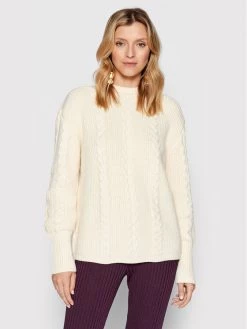 Patrizia Pepe Γυναίκες Πουλόβερ 8K0063/K037-W146 Λευκό Regular Fit Λευκό