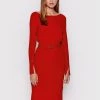 Patrizia Pepe Γυναίκες Κοκτέιλ Φορέματα Φόρεμα κοκτέιλ 8A1022/A8I1-R754 Κόκκινο Slim Fit Κόκκινο