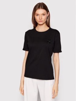 Patrizia Pepe Γυναίκες T-shirts T-Shirt 8M1450/J043-K103 Μαύρο Regular Fit Μαύρο