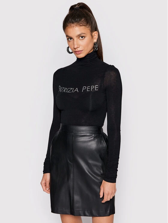 Patrizia Pepe Γυναίκες Μπλουζάκια Ζιβάγκο 8M1441/J040-K103 Μαύρο Regular Fit Μαύρο 3 Patrizia Pepe Γυναίκες Μπλουζάκια Ζιβάγκο 8M1441/J040-K103 Μαύρο Regular Fit Μαύρο