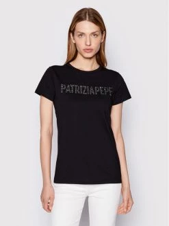 Patrizia Pepe Γυναίκες T-shirts T-Shirt 8M1432/J4V5-K103 Μαύρο Regular Fit Μαύρο