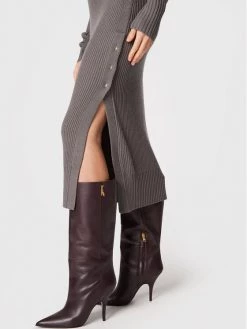 Patrizia Pepe Γυναίκες Πλεκτά Φορέματα Φόρεμα υφασμάτινο 2A2454/K9O3-S644 Γκρι Regular Fit Γκρι -Patrizia Pepe Κατάστημα unnamed file 39