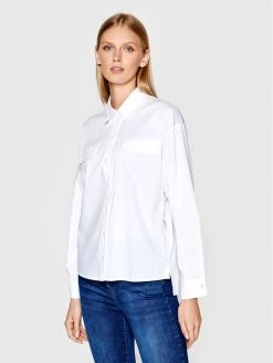Patrizia Pepe Γυναίκες Casual Πουκάμισα Πουκάμισο 8C0549/A23-W103 Λευκό Regular Fit Λευκό