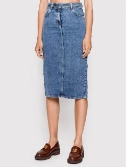 Patrizia Pepe Γυναίκες Φούστες Τζιν Φούστα τζιν 8G0279/D013-C921 Μπλε Slim Fit Μπλε