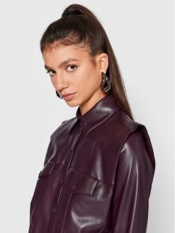 Patrizia Pepe Γυναίκες Δερμάτινα Μπουφάν Μπουφάν από απομίμηση δέρματος 8C0561/E005-M424 Μωβ Regular Fit Μωβ -Patrizia Pepe Κατάστημα unnamed file 454