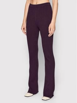 Patrizia Pepe Γυναίκες Υφασμάτινα Παντελόνια Παντελόνι υφασμάτινο 8P0444/K9J5-M424 Μωβ Flare Fit Μωβ