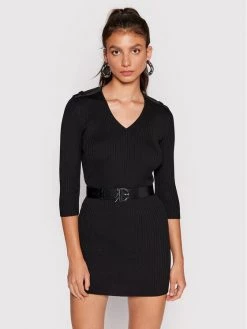 Patrizia Pepe Γυναίκες Καθημερινά Φορέματα Φόρεμα καθημερινό 8A1010/K032-K103 Μαύρο Slim Fit Μαύρο