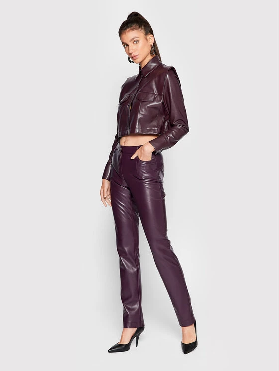 Patrizia Pepe Γυναίκες Δερμάτινα Παντελόνια Παντελόνι από απομίμηση δέρματος 8P0427/E005-M424 Μωβ Regular Fit Μωβ 4 Patrizia Pepe Γυναίκες Δερμάτινα Παντελόνια Παντελόνι από απομίμηση δέρματος 8P0427/E005-M424 Μωβ Regular Fit Μωβ - Image 2