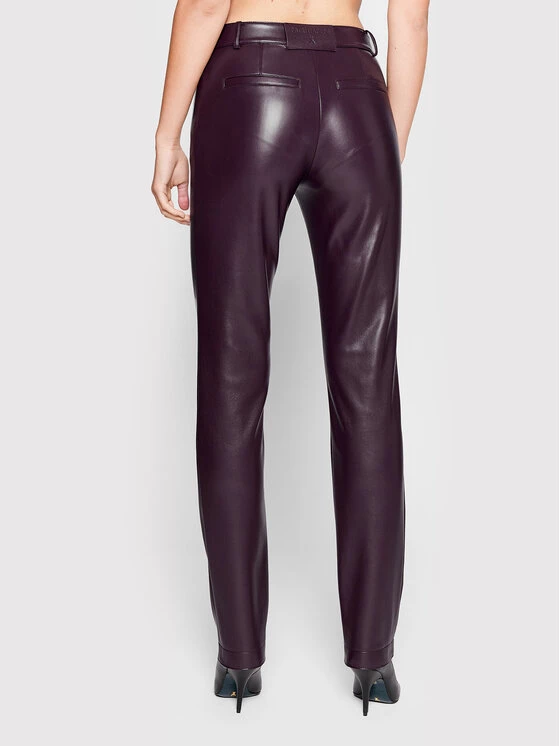 Patrizia Pepe Γυναίκες Δερμάτινα Παντελόνια Παντελόνι από απομίμηση δέρματος 8P0427/E005-M424 Μωβ Regular Fit Μωβ 5 Patrizia Pepe Γυναίκες Δερμάτινα Παντελόνια Παντελόνι από απομίμηση δέρματος 8P0427/E005-M424 Μωβ Regular Fit Μωβ - Image 3