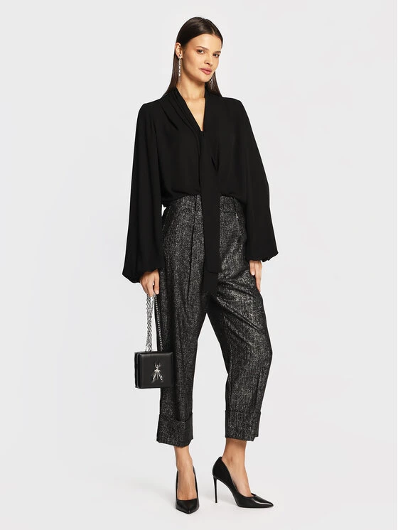 Patrizia Pepe Γυναίκες Υφασμάτινα Παντελόνια Παντελόνι υφασμάτινο 2P1447/A166-I2Y2 Μαύρο Balloon Fit Μαύρο 4 Patrizia Pepe Γυναίκες Υφασμάτινα Παντελόνια Παντελόνι υφασμάτινο 2P1447/A166-I2Y2 Μαύρο Balloon Fit Μαύρο - Image 2