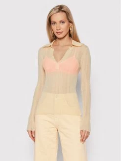 Patrizia Pepe Γυναίκες Μπλουζάκια Μπλουζάκι 8K0003/K004-J2U3 Μπεζ Slim Fit Μπεζ