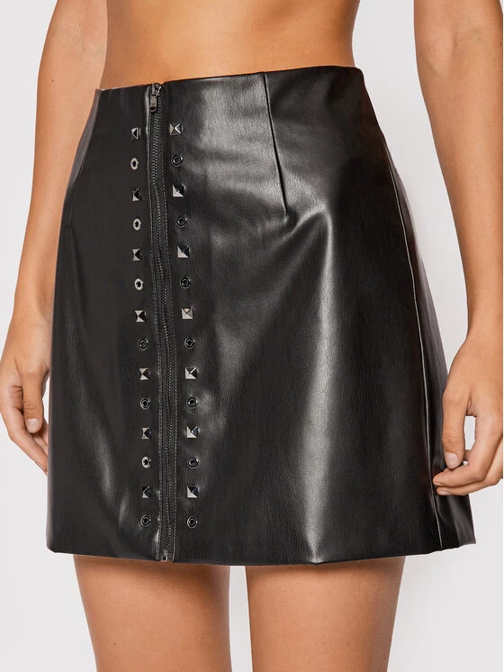 Patrizia Pepe Γυναίκες Mini Φούστα από απομίμηση δέρματος 2L0916/A1DZ-K103 Μαύρο Regular Fit Μαύρο 3 Patrizia Pepe Γυναίκες Mini Φούστα από απομίμηση δέρματος 2L0916/A1DZ-K103 Μαύρο Regular Fit Μαύρο