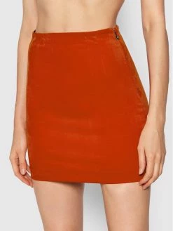 Patrizia Pepe Γυναίκες Mini Φούστα σε γραμμή Α 2G0831/A5U0-R734 Πορτοκαλί Slim Fit Πορτοκαλί