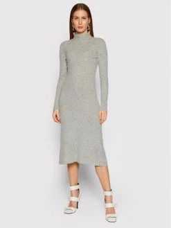 Patrizia Pepe Γυναίκες Πλεκτά Φορέματα Φόρεμα υφασμάτινο 2A2266/A9R1-J3P6 Γκρι Regular Fit Γκρι