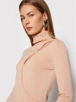 Patrizia Pepe Γυναίκες Πλεκτά Φορέματα Φόρεμα υφασμάτινο 2A2241/AM36-B728 Μπεζ Slim Fit Μπεζ -Patrizia Pepe Κατάστημα unnamed file 958