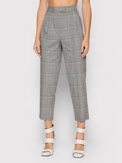 Patrizia Pepe Γυναίκες Υφασμάτινα Παντελόνια Παντελόνι υφασμάτινο 8P0353/A9K6-J9P5 Γκρι Regular Fit Γκρι